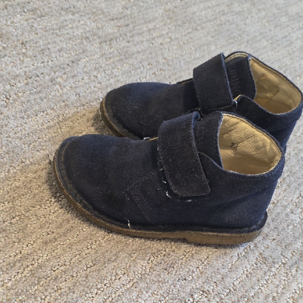 Kids Naturino Navy Blue Suede Dress Shoes